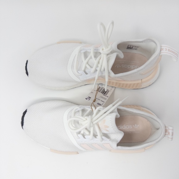 adidas NMD R1 Boost Women’s 7.5 White Wonder Quartz Sneakers - Picture 3 of 8